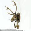 solid brass deer antler door knocker vintage animal head design