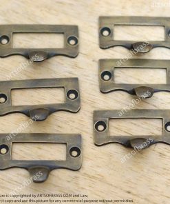 1.77" 6 pcs Vintage Label File Name Card Holder Drawer Pull Handle 14 DSC00653 resize 2