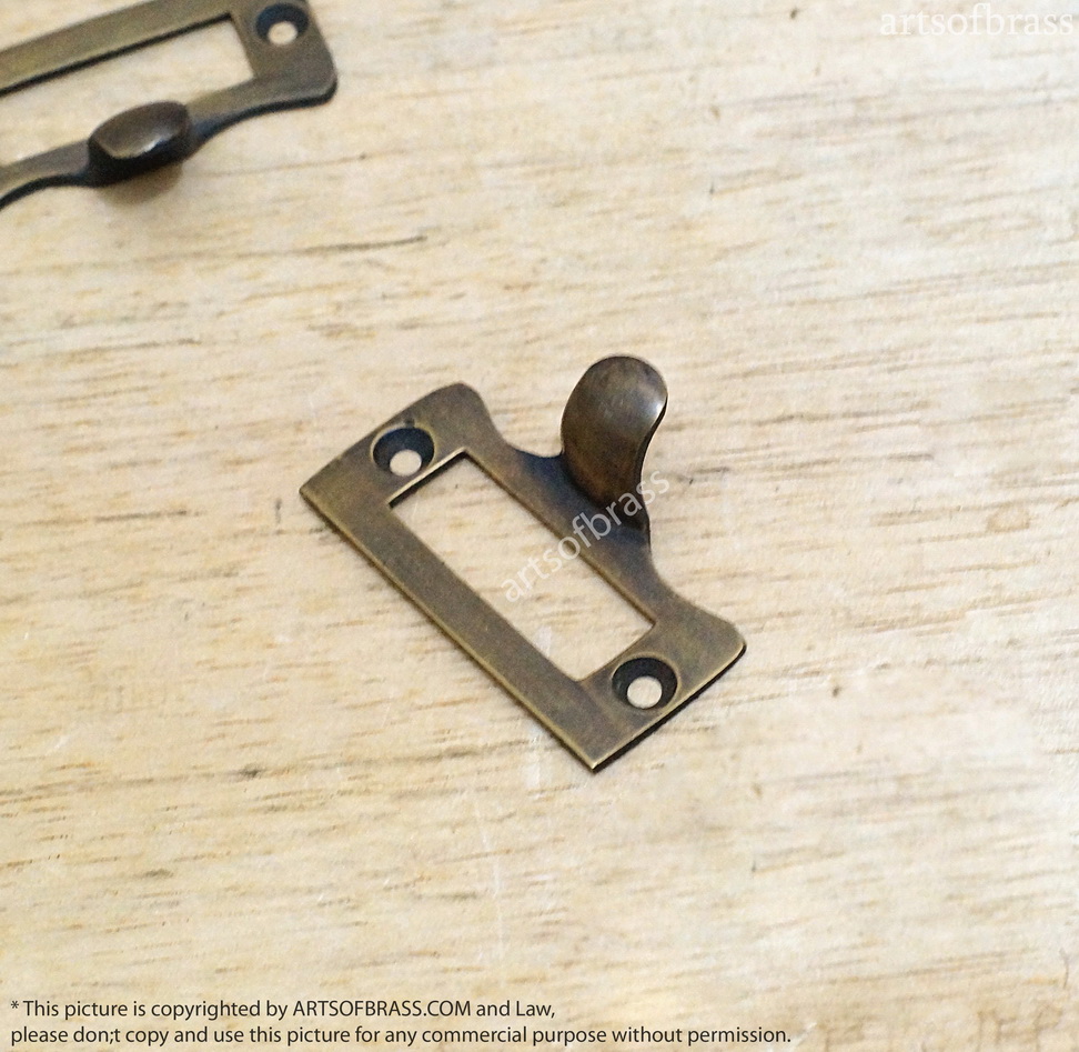 1.77" 6 pcs Vintage Label File Name Card Holder Drawer Pull Handle 8 1.77" 6 pcs Vintage Label File Name Card Holder Drawer Pull Handle - Image 6