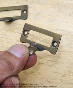 1.77" 6 pcs Vintage Label File Name Card Holder Drawer Pull Handle 17 DSC00661 resize