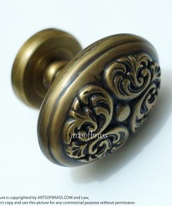 3.54" Pair Vintage Victorian Door Pulls Sky Frame Engraved Brass Handle 24 DSC00787 resize
