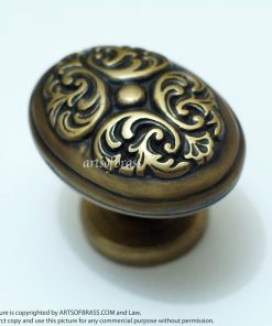 3.54" Pair Vintage Victorian Door Pulls Sky Frame Engraved Brass Handle 25 DSC00788 resize