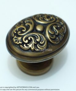 3.54" Pair Vintage Victorian Door Pulls Sky Frame Engraved Brass Handle 22 DSC00789 resize