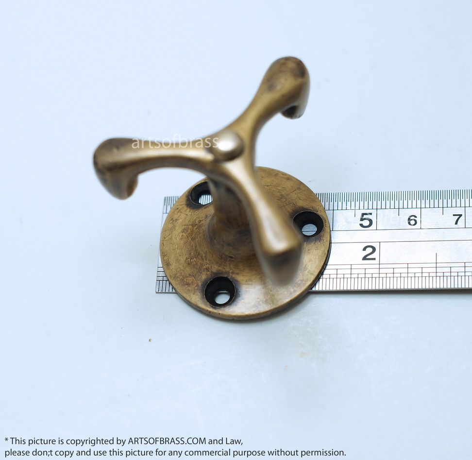 1.49" 2 pcs Vintage Retro Pivot Swivel Handle Knob Brass Cabinet Pulls 11 1.49" 2 pcs Vintage Retro Pivot Swivel Handle Knob Brass Cabinet Pulls - Image 9