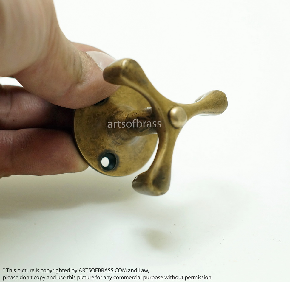 1.49" 2 pcs Vintage Retro Pivot Swivel Handle Knob Brass Cabinet Pulls 8 1.49" 2 pcs Vintage Retro Pivot Swivel Handle Knob Brass Cabinet Pulls - Image 6