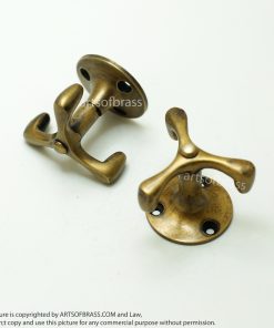 1.49" 2 pcs Vintage Retro Pivot Swivel Handle Knob Brass Cabinet Pulls 13 DSC009782 resize