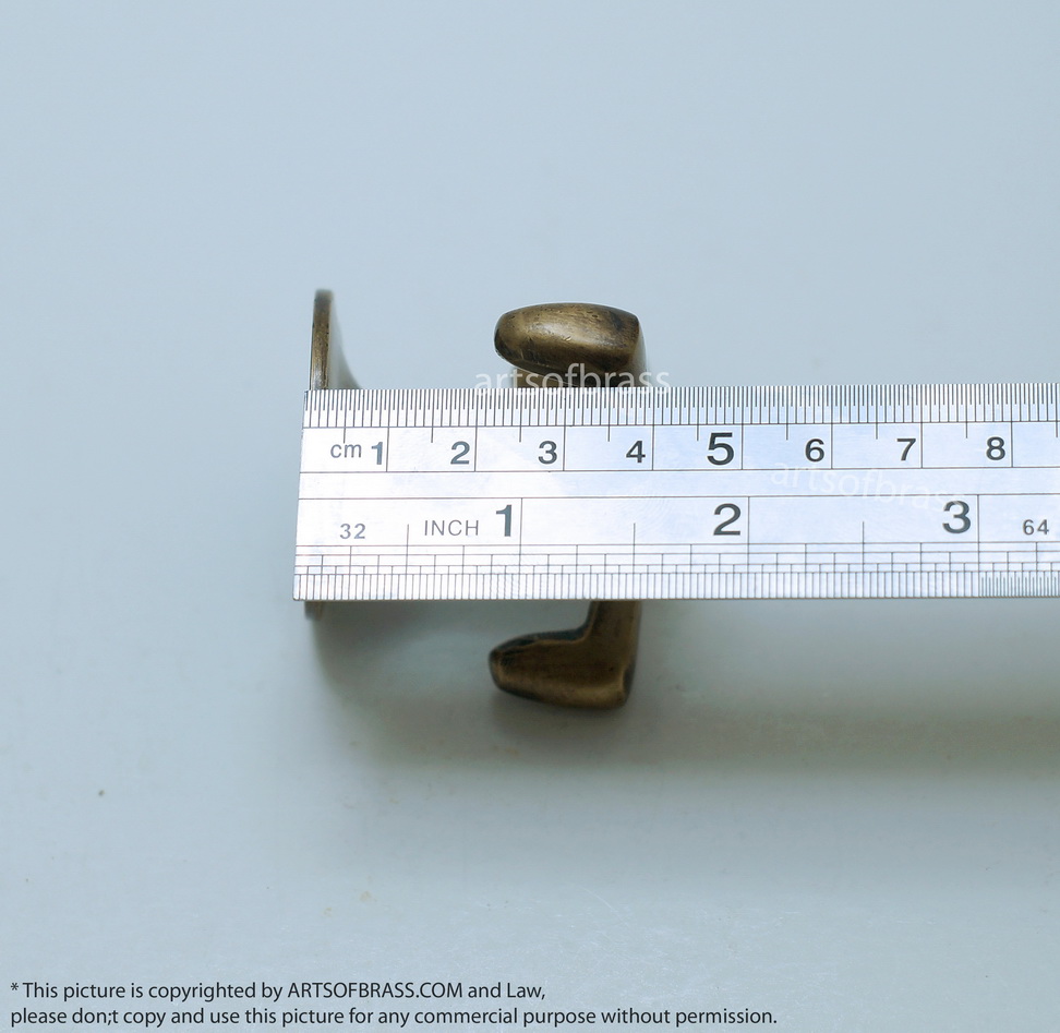 1.49" 2 pcs Vintage Retro Pivot Swivel Handle Knob Brass Cabinet Pulls 9 1.49" 2 pcs Vintage Retro Pivot Swivel Handle Knob Brass Cabinet Pulls - Image 7