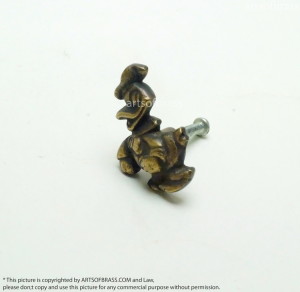 1.69" 2 set Disney Donald Duck Cartoon Brass Cabinet Drawer Handle Pulls 16 Disney Donald Duck Cartoon Brass Cabinet Drawer Handle Pulls