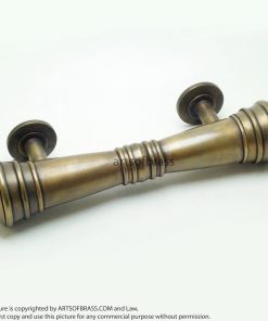 11.41" Set Vintage Retro Classic Plain Brass Entry Door Hardware Handle 21 DSC0380 resize