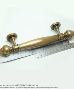 14.76" 2 pcs Vintage Western Classic Brass Door Hardware Entry Door Handle 19 DSC0398 resize