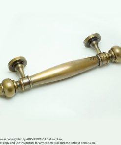 14.76" 2 pcs Vintage Western Classic Brass Door Hardware Entry Door Handle 18 DSC0399 resize