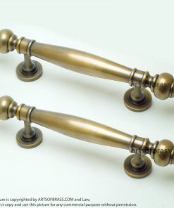 14.76" 2 pcs Vintage Western Classic Brass Door Hardware Entry Door Handle 16 DSC04001 resize