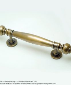 14.76" 2 pcs Vintage Western Classic Brass Door Hardware Entry Door Handle 17 DSC0400 resize