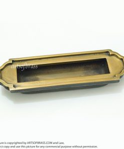 5.70" 2 pcs Vintage Art Deco Baldwin FLUSH Pull Sliding Door Brass Handle 15 DSC0495 resize