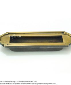 5.70" 2 pcs Vintage Art Deco Baldwin FLUSH Pull Sliding Door Brass Handle 16 DSC0497 resize