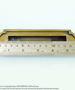 5.70" 2 pcs Vintage Art Deco Baldwin FLUSH Pull Sliding Door Brass Handle 18 DSC0501 resize