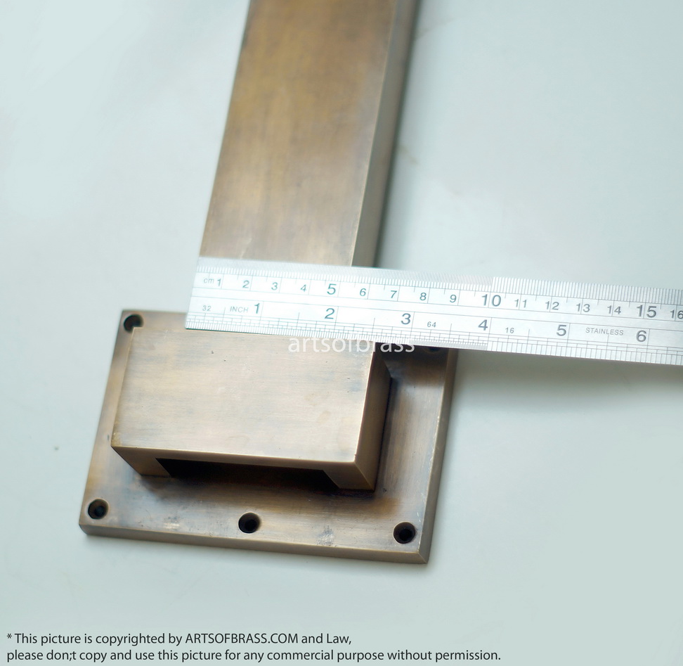 11.81" Vintage Big Solid Brass Gate Door LATCH Bar Slot Large Lock Latch 10 11.81" Vintage Big Solid Brass Gate Door LATCH Bar Slot Large Lock Latch - Image 8