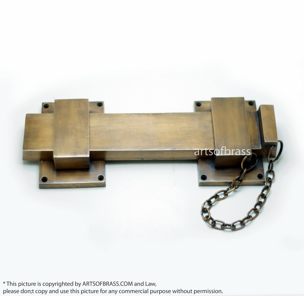11.81" Vintage Big Solid Brass Gate Door LATCH Bar Slot Large Lock Latch 3 11.81" Vintage Big Solid Brass Gate Door LATCH Bar Slot Large Lock Latch