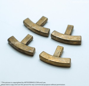 1.77" 4 pcs Vintage Retro Brass Arched Bend Pull Handle Cabinet Knobs 18 Retro Brass Arched Bend Pull Handle