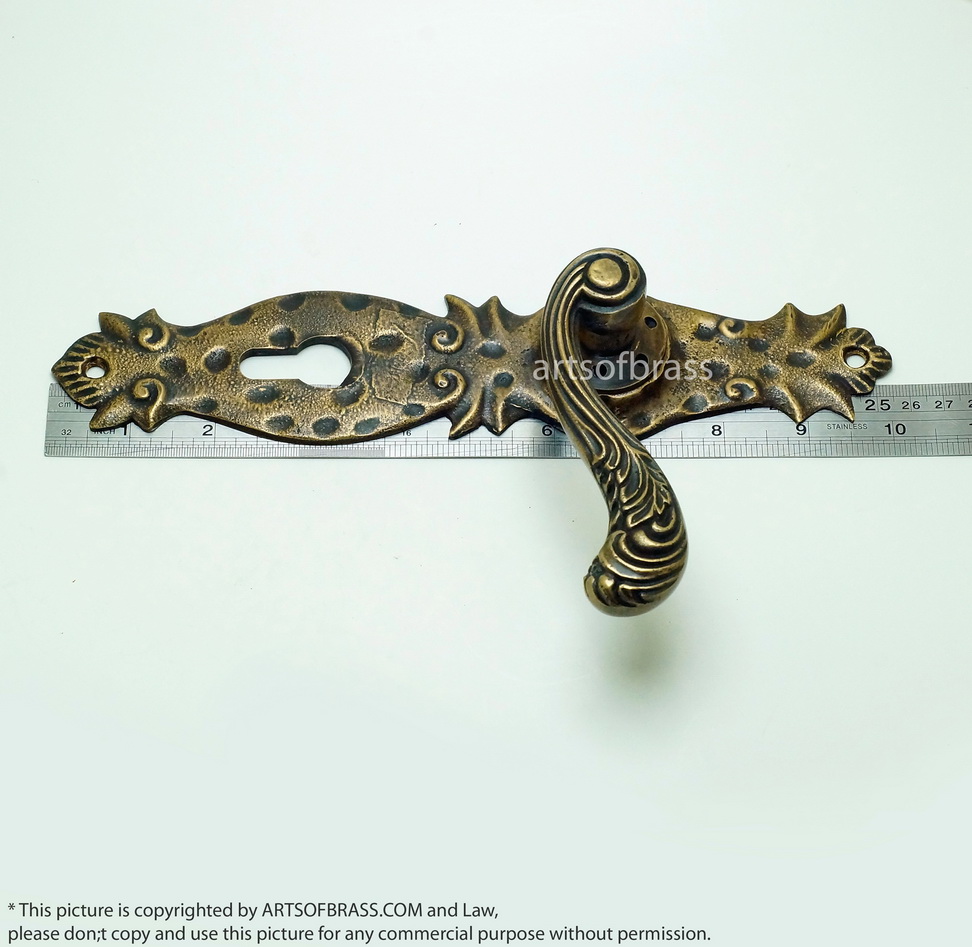 10.03" Set Vintage Steampunk Deadbolt Entry Door Handles Screen Main Door 15 10.03" Set Vintage Steampunk Deadbolt Entry Door Handles Screen Main Door - Image 13