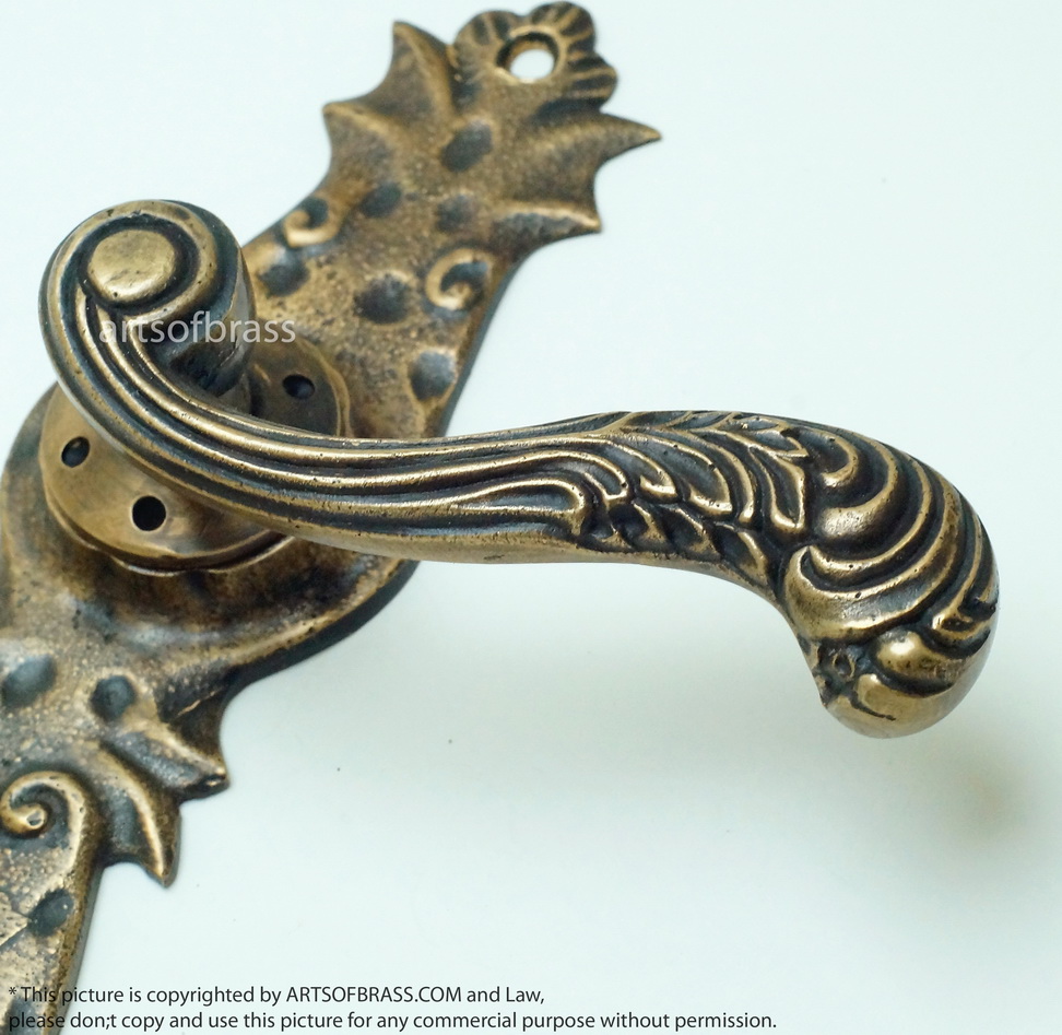 10.03" Set Vintage Steampunk Deadbolt Entry Door Handles Screen Main Door 10 10.03" Set Vintage Steampunk Deadbolt Entry Door Handles Screen Main Door - Image 8