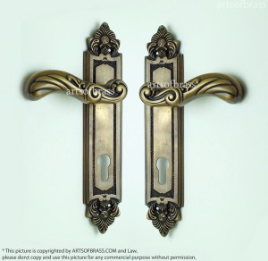 Vintage Brass Victorian Entry Door Deadbolt 