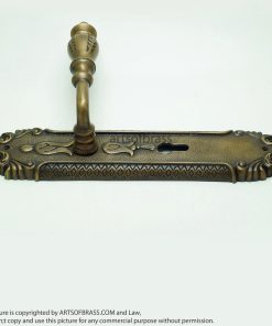 12.50" Set Vintage Victorian Brass Entry Door Knob with Deadbolt Handle 16 DSC1702 resize