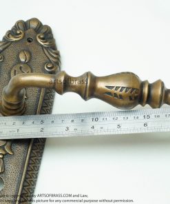 12.50" Set Vintage Victorian Brass Entry Door Knob with Deadbolt Handle 24 DSC1707 resize