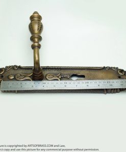 12.50" Set Vintage Victorian Brass Entry Door Knob with Deadbolt Handle 25 DSC1708 resize