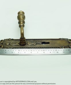 12.50" Set Vintage Victorian Brass Entry Door Knob with Deadbolt Handle 22 DSC1709 resize