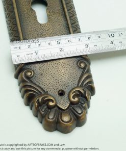 12.50" Set Vintage Victorian Brass Entry Door Knob with Deadbolt Handle 23 DSC1710 resize