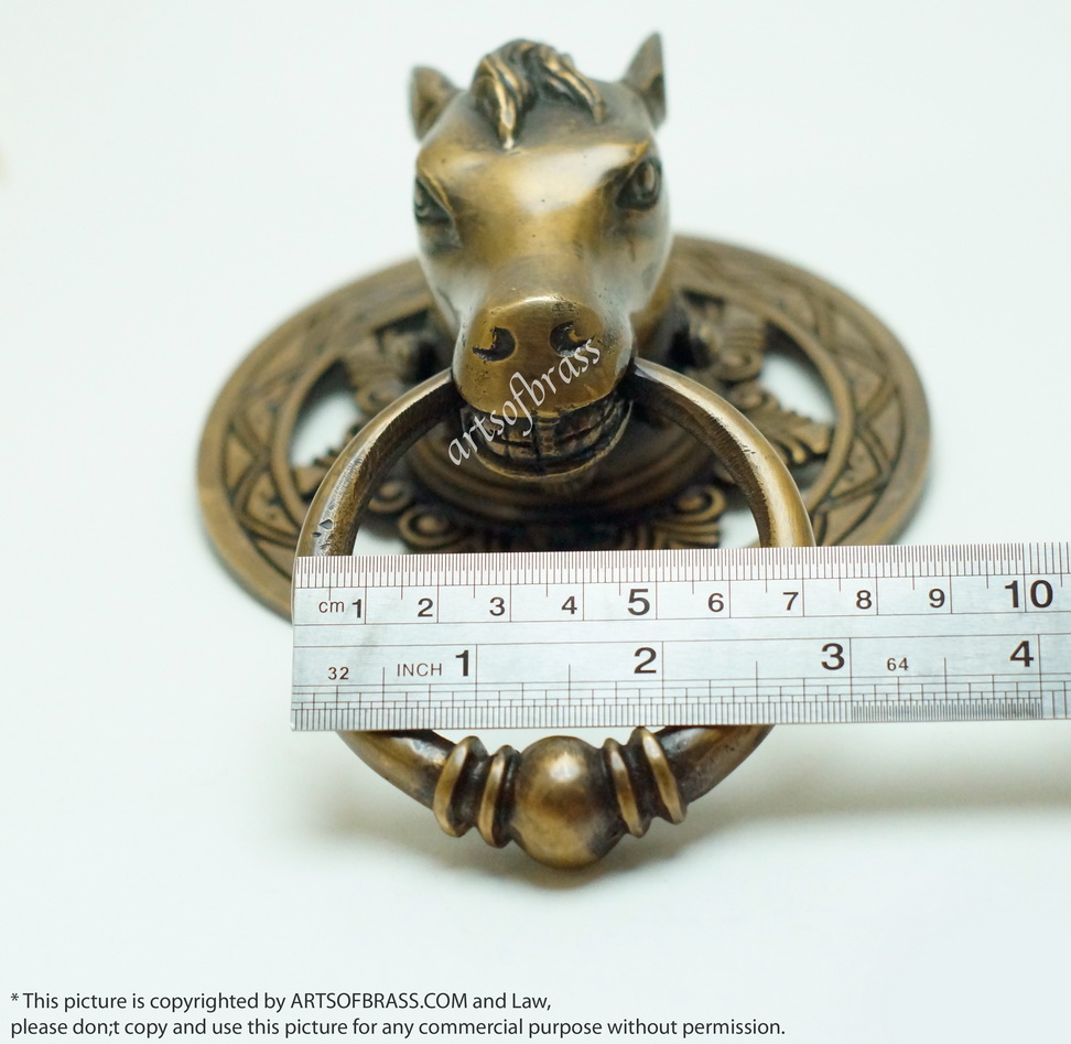 Pair Vintage Farm HORSE Head Pulls Main Door Brass Door Handle Pulls P135 12 Pair Vintage Farm HORSE Head Pulls Main Door Brass Door Handle Pulls P135 - Image 10