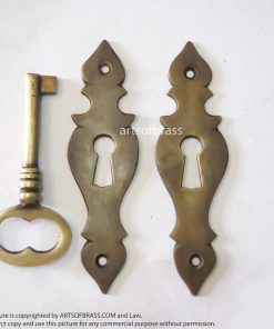 2 Custom Escutcheon Chippendale Key Hole Key Lock and SKELETON Key 15 DSC2506 resize