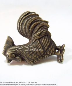 1.88" 2 pairs Vintage ROOSTER Cabinet Knobs Door Brass Drawer Pull Handle 13 aGEDC3606 resize