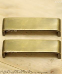 3.26" Lot of 2 pcs RETRO Vintage Bar Solid Brass CLOSETS Antique Cabinet Door Drawer Pull