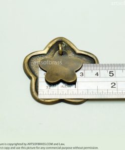 2.00" inches Lot of 2 pcs Vintage Solid Brass STAR Drop Pull Round Knob Pull Antique Cabinet Brass KNOB Drawer Pulls G023 17 DSC0021 resize
