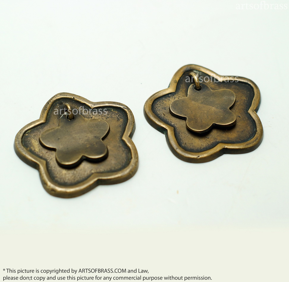 2.00" inches Lot of 2 pcs Vintage Solid Brass STAR Drop Pull Round Knob Pull Antique Cabinet Brass KNOB Drawer Pulls G023 4 2.00" inches Lot of 2 pcs Vintage Solid Brass STAR Drop Pull Round Knob Pull Antique Cabinet Brass KNOB Drawer Pulls G023 - Image 2