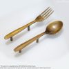 5.00" Pair Vintage FLATWARE SPOON & FORK Kitchen Pulls Brass Drawer Handle 1 DSC0053 resize 1