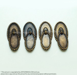 2.04" inches 4 pcs Vintage Victorian Braided Drop Pull Round Knob Pull Cabinet Solid Brass KNOB Pulls G025 22 _DSC0054_resize
