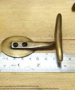 3.18 Vintage Solid Brass Horizontal HOOK Hanger Wall Mount Strong Hook U042 18 DSC00584 resize