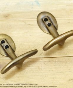 3.18 Vintage Solid Brass Horizontal HOOK Hanger Wall Mount Strong Hook U042 14 DSC00588 resize