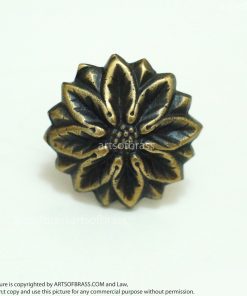 2.16" Diameter Set of 2 pcs Vintage Big Solid Brass Knob crochet Daisy Flower Detailed Pull Cabinet Brass Knob Drawer Pulls N227 10 DSC00603 resize 2
