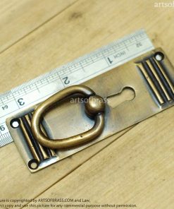 Classic Art Deco Colonial Drawer Pulls - Brass Key Hole Handle (2 pcs) 13 DSC00606 resize 2