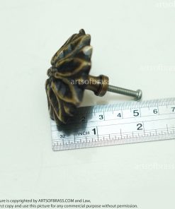 2.16" Diameter Set of 2 pcs Vintage Big Solid Brass Knob crochet Daisy Flower Detailed Pull Cabinet Brass Knob Drawer Pulls N227 13 DSC00607 resize 1