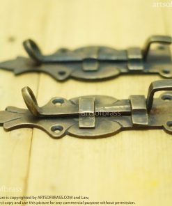 3.93" Vintage Victorian Latch Window Door Locks Solid Brass LATCH 12 DSC00613 resize 3