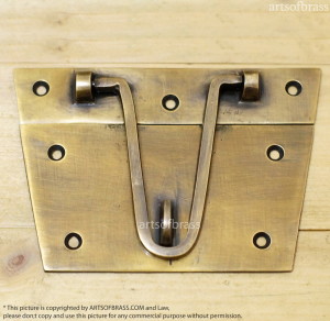 Vintage Box LATCH Solid Brass Hardware Gate Latches Locks
