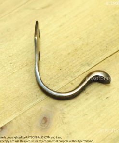 solid brass wall hook for coat and hat vintage style