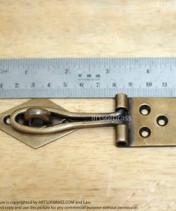 4.72" Lot of 2 pcs Vintage Door BOX LATCH Lock Gate Arrow cast Solid Brass 13 DSC00641 resize 2