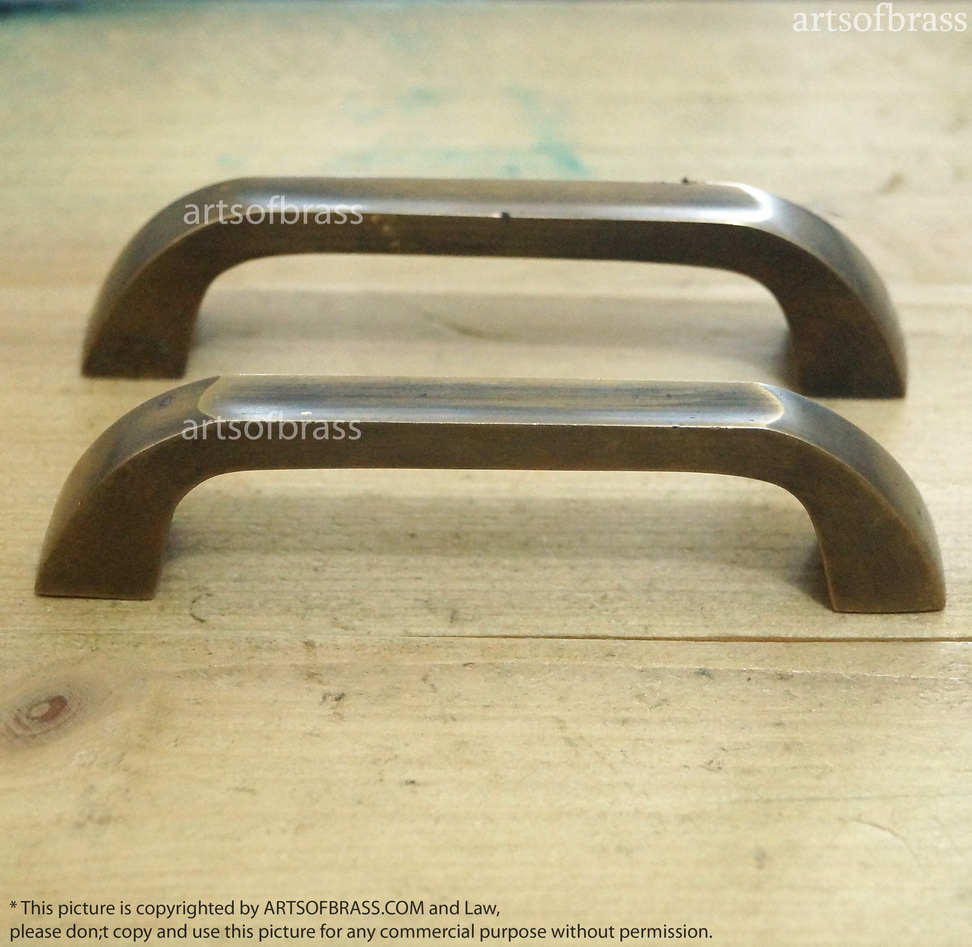 4.60"2 pcs Vintage Retro Full Solid Brass Cabinet Drawer Handle Pulls 5 4.60"2 pcs Vintage Retro Full Solid Brass Cabinet Drawer Handle Pulls - Image 3