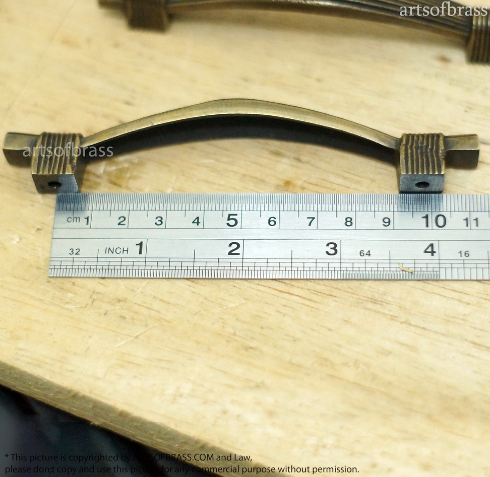 4.92" in Vintage Combined a Rope Pull Drawer Retro Brass Handle Pulls 8 4.92" in Vintage Combined a Rope Pull Drawer Retro Brass Handle Pulls - Image 6
